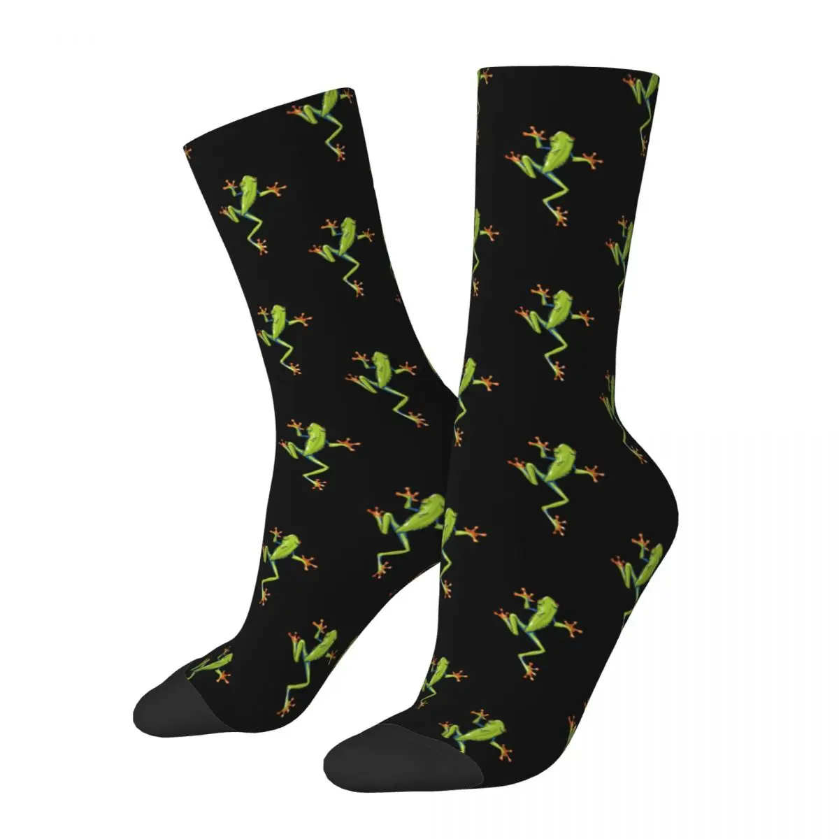 Happy Funny – chaussettes de Sport pour hommes et femmes, chaussettes décontractées en Polyester avec motif de grenouille, collection printemps, été, automne et hiver