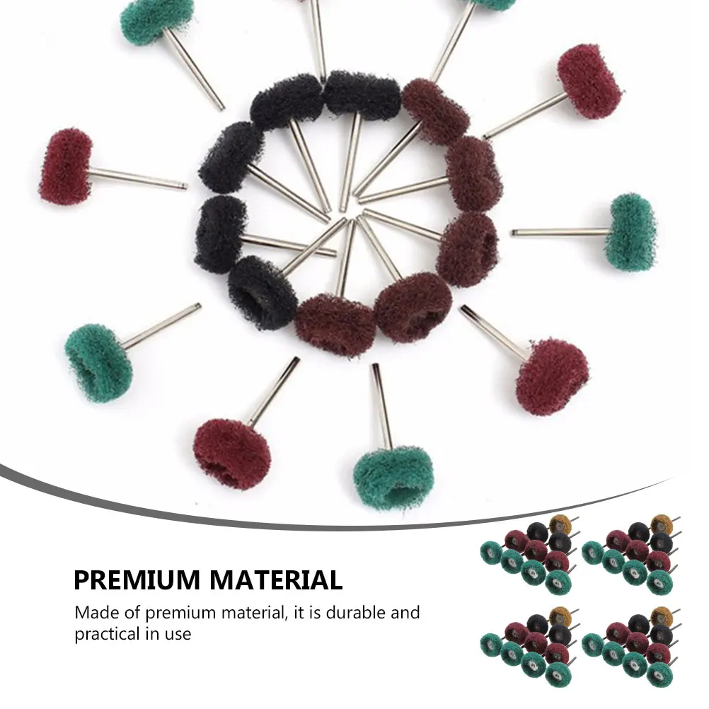 40 pièces ensemble outil de meulage tampon à récurer Nylon S roue Abrasive métal créatif polissage roue bijoux
