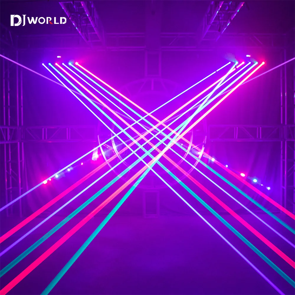 Imagem -02 - Djworld Moving Head Bar Beam Light Controlador Dmx512 dj Stage Iluminação Projetor para Festa de Casamento Vermelho Verde Rgb 6x500mw