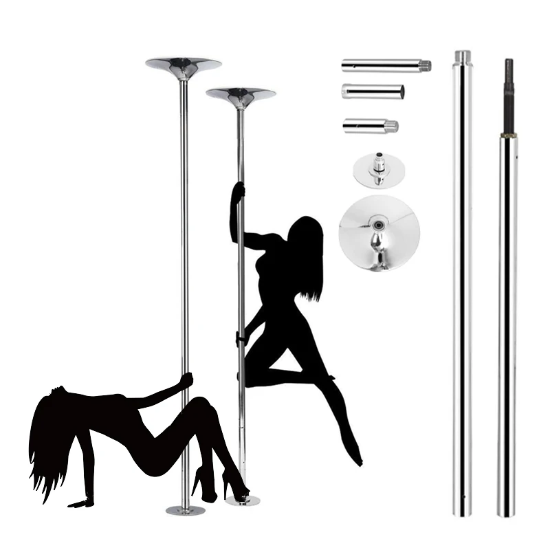 Portable pole dance tube can be fixed and rotated nightclub dance pole Professional 45mm  Fitness Spin Dance / Stripper Pole