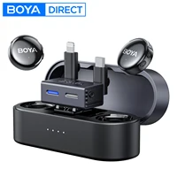 Micrófono de solapa inalámbrico BOYA BOYALINK 3 para iPhone 15/16, teléfonos inteligentes Android, dispositivos tipo C, cámaras, micrófono de solapa con cancelación de ruido IA para grabación de video, YouTube y vlogs.