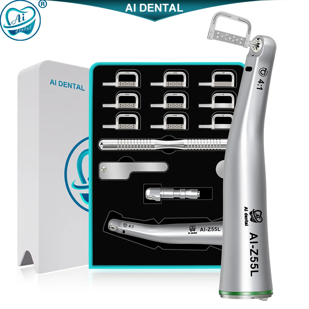 AI-Z55L/EVA-Z55L/IPR Dental 4:1 Reduction Single Spray Reciprocating LED Contra Angle Handpiece or Handle Kit or Saw Blade Kit