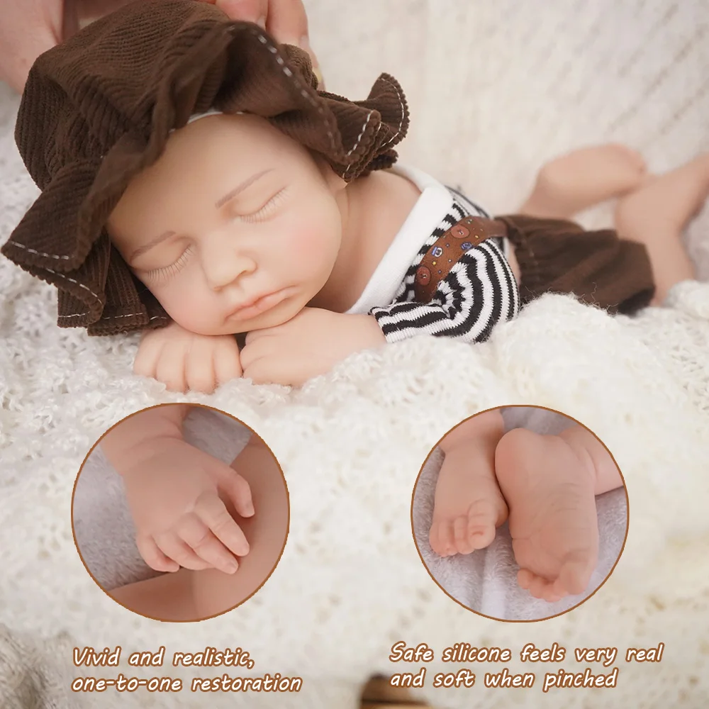 

12.2in/31cm Soft Silicone Newborn Doll (Male, Female) 1.1kg Real Weight Exquisite and Beautiful Birthday Gift