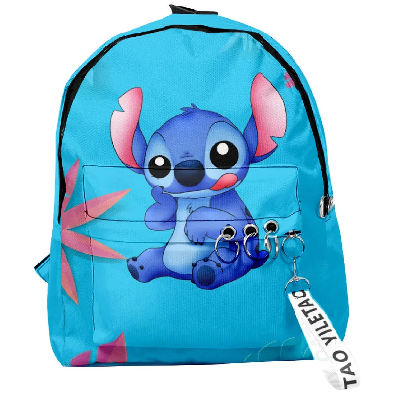 Cartable imprimé dessin animé Stitch, sac à dos pour élèves du primaire et du secondaire, sac à dos de loisirs de grande capacité, nouveau, 2024