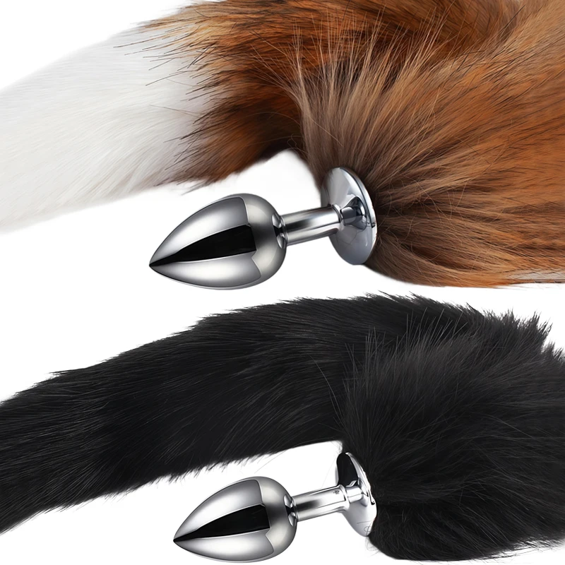 Metal Butt Plug Set 5 Sizes Fox Tail Bullet Shaped Anal Dilator Intimate Toy For Women Exotic RolePlay Sexy Game Adult Accessory