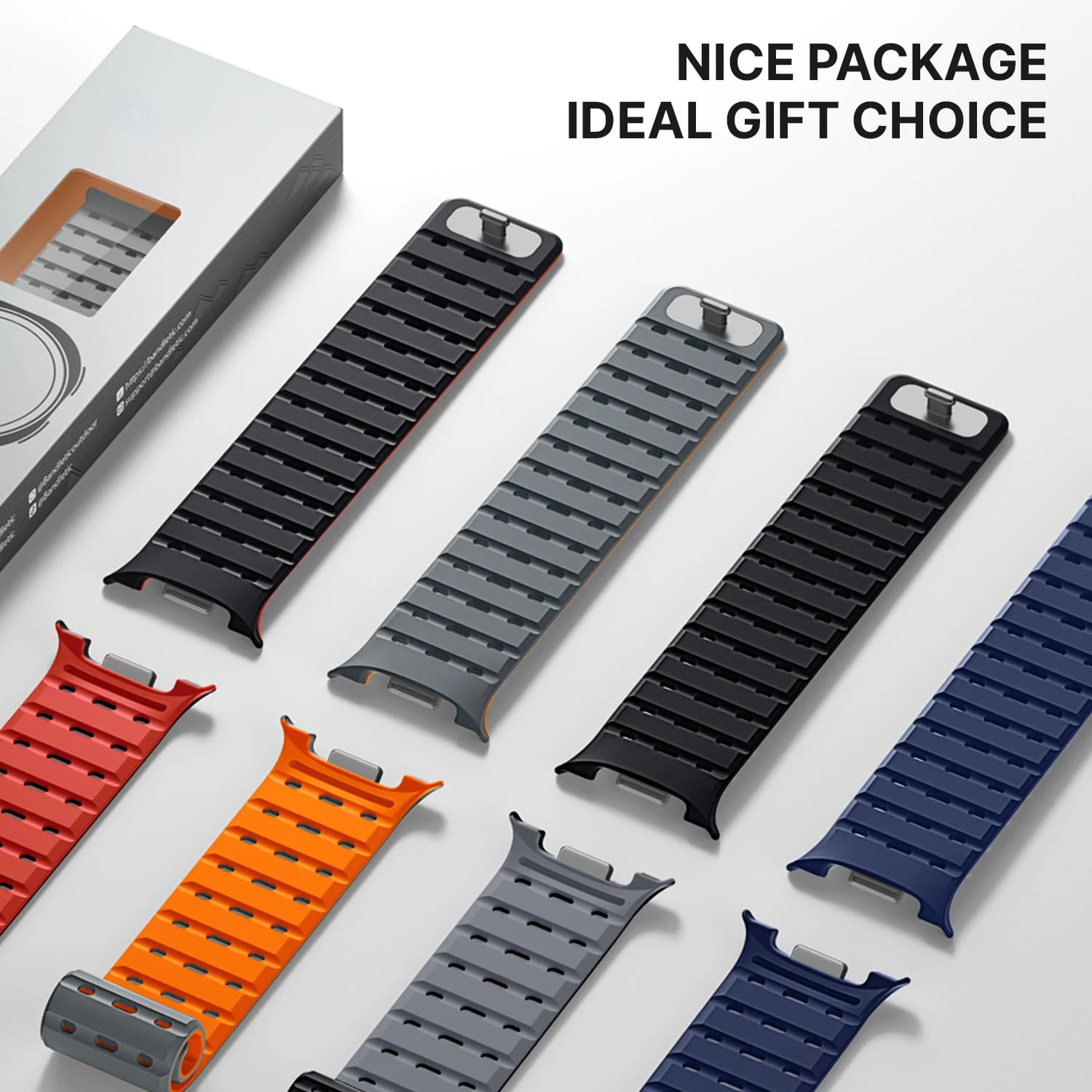 삼성 갤럭시 워치 8 40mm 44mm용 마그네틱 루프 밴드 실리콘 스포츠 스트랩 워치 8 클래식용 간격 없는 곡선형 끝 브레이슬릿