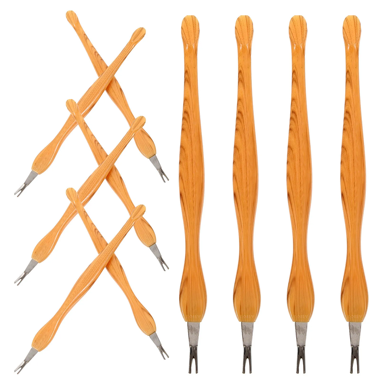 

10pcs Cuticle Pusher Tool Stainless Steel Remover Dead Skin Removal Lightweight Portable Manicure Tools Cuticle Remover Tool