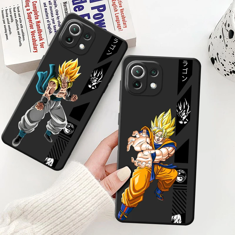 เคสสำหรับ Xiaomi Redmi 9 A5 K40 K80 Pro 14C 12C A1 A2 Plus 13C A4 A3 10 สีดำ เคสโทรศัพท์แบบนิ่มลายดราก้อนบอล ซูเปอร์ คูล โกคู