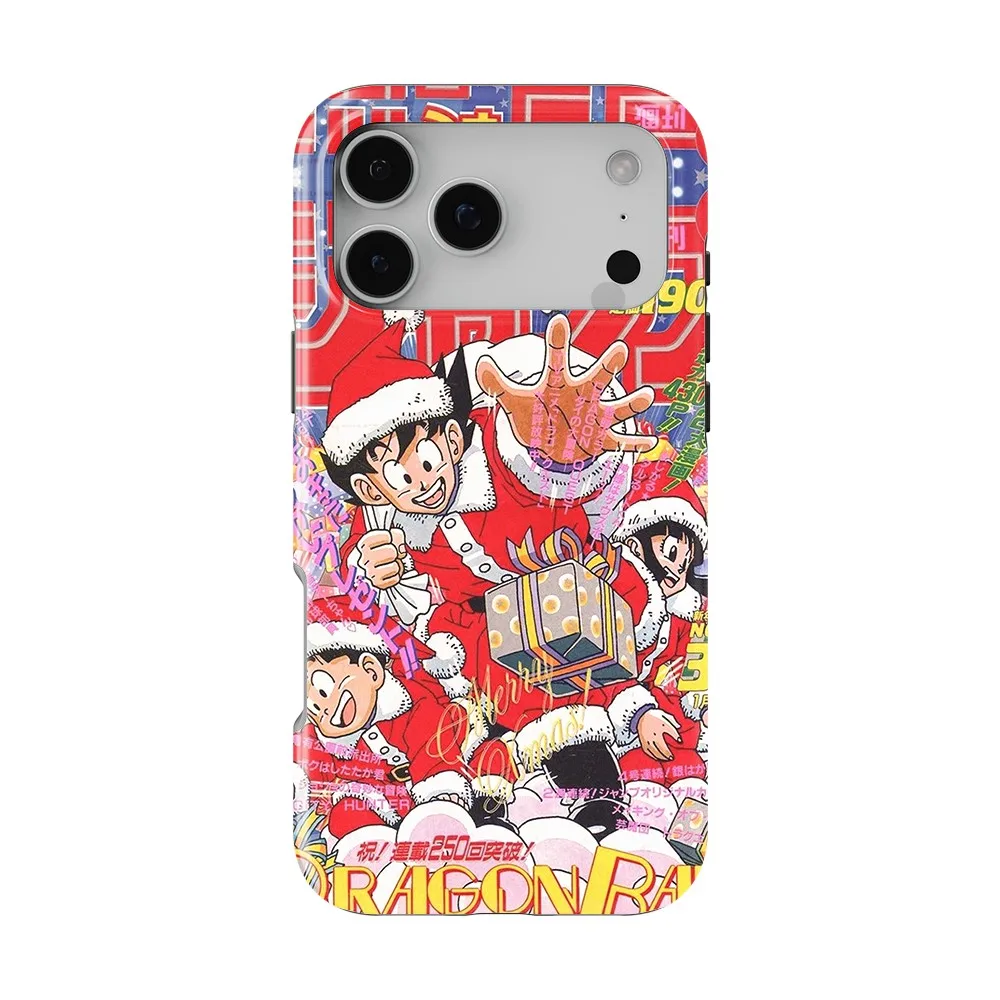 Luxury Clmj Cool Goku Anime Dragons Balls  Phone Case for iPhone 17 17e 16e 16 15 14 13 12 11 Air Pro Max Plus Double-layer view 2