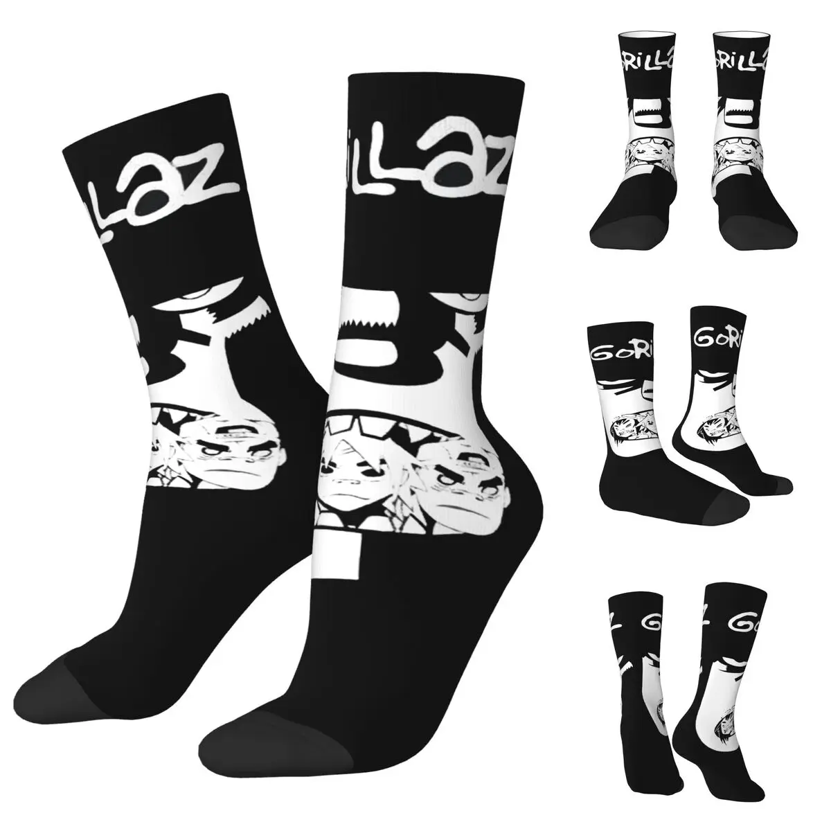 

Cool Music Band Gorillaz Skateboard Men Women Socks,Windproof Beautiful printing Suitable for all seasons Dressing Gifts