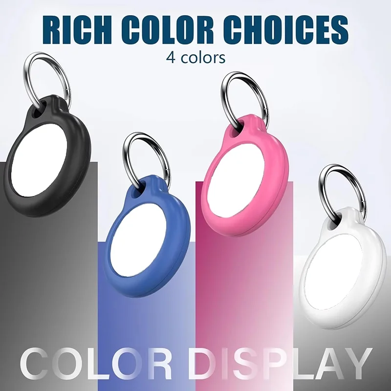 Case For Apple Airtag Holder With Keychain Protective Shell Tracker Accessories Hard PC Anti-scratch Sleeve Airtags Case Keyring