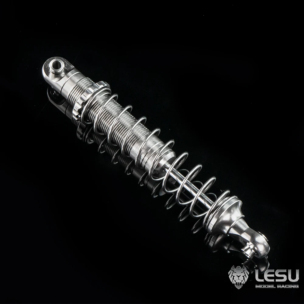 LESU RC Parts Metalowy amortyzator z regulowaną sprężyną 80 mm / 90 mm do samochodu gąsienicowego RC w skali 1/10 Zabawka do samodzielnego montażu