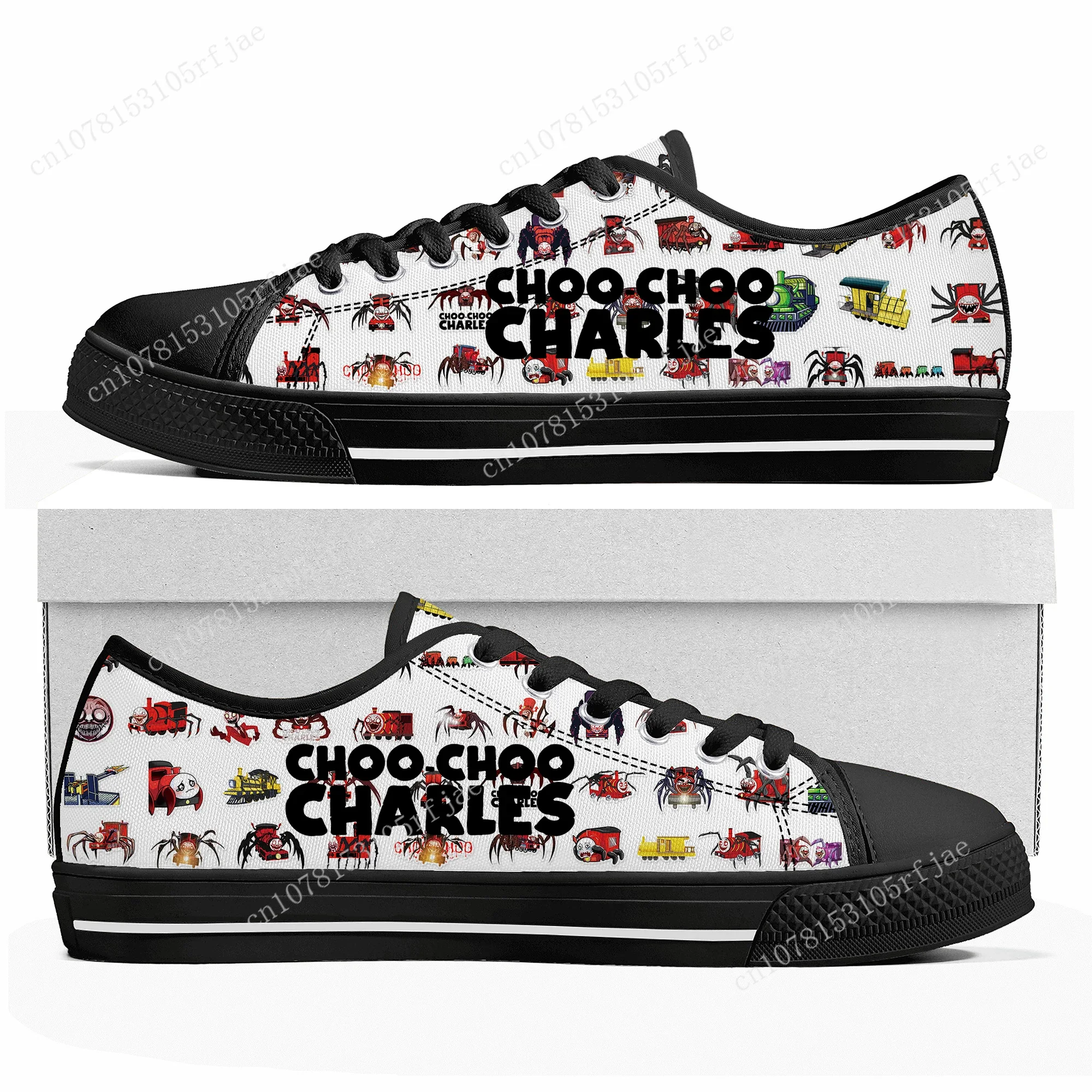 

Choo Choo Charles Custom Low Top Sneakers Cartoon Game Womens Mens Teenager High Quality Shoes Casual Tailor Made Canvas Sneaker