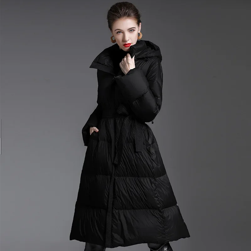 

Fashion Winter Ski Parka Ski Warm Hoodies Down Jackets Fashion Windproof Black Winter Coat Women