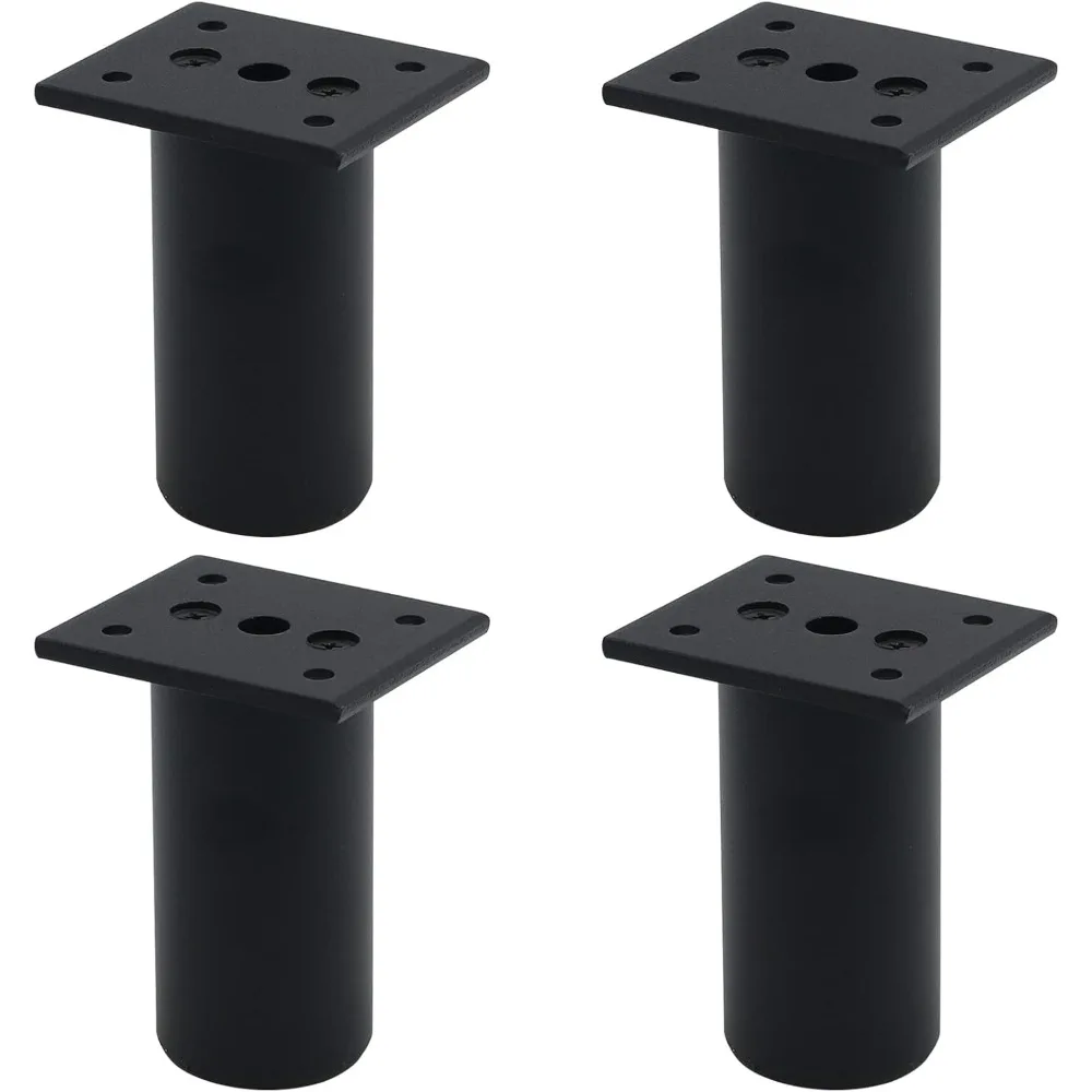 

3-Inch Height 1.5-Inch Diameter Aluminum Alloy Furniture Cabinet Adjustable Feet Metal Round Sofa Bed Foot Legs Support