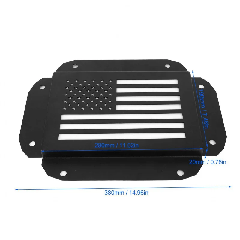 

Suitable JK JL TJ Red LED Tail Support Spare Tire Rack Removal Plate