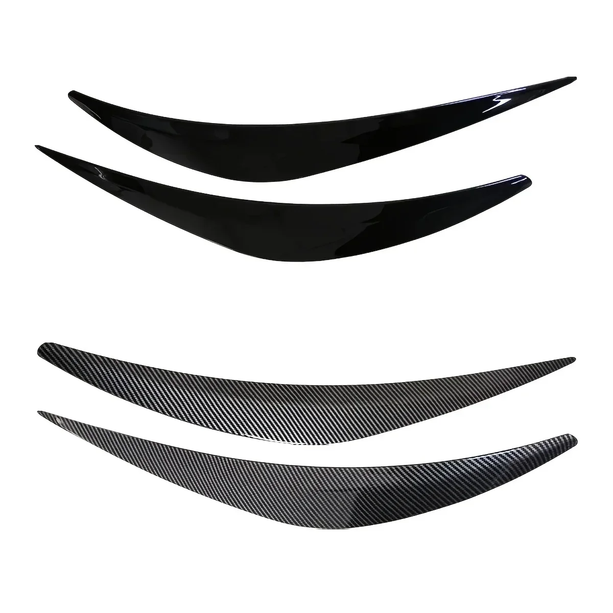 زوج المصابيح الأمامية الحواجب الجفون ملصقات الكربون نظرة/أسود لامع لإنفينيتي Q50 2014 + #6