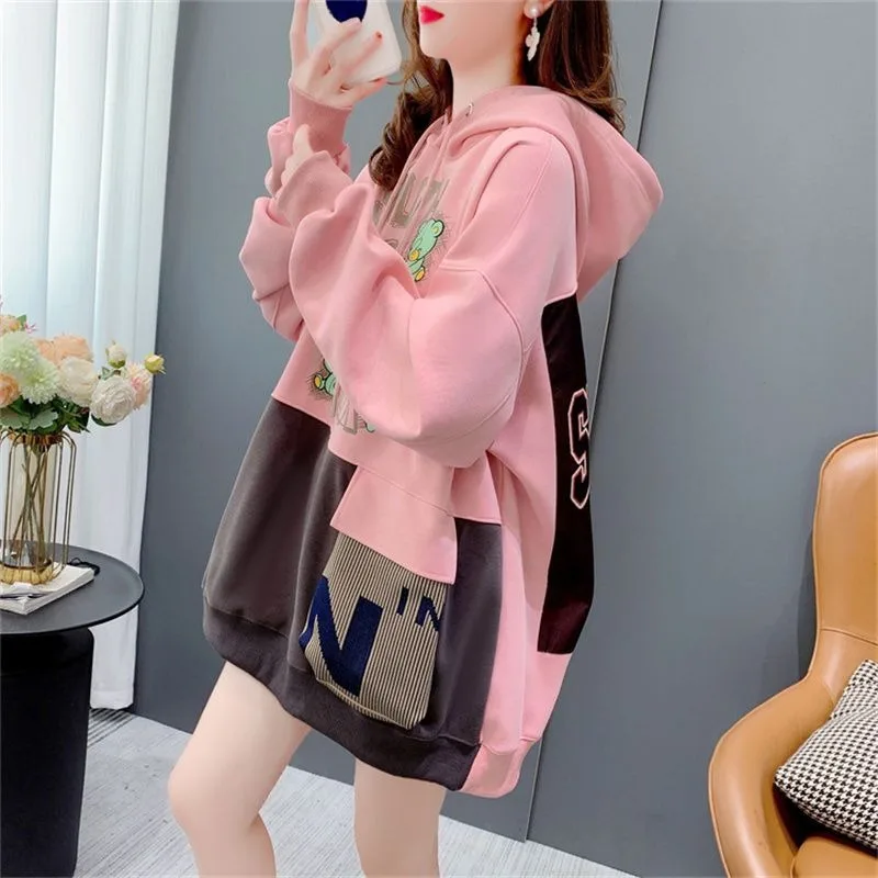 Thin Pocket Hoodies for Women, Y2k Sweatshirts, Loose Clothes, Korean Version, Lazy Style, Streetwear, Leisure Coat, Spring and