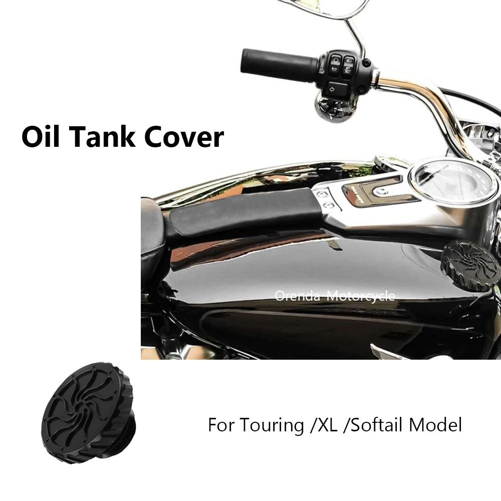 

For Harley Sportster XL883 XL1200 Dyna Softial CVO Road Glide Street Glide Motorcycle Aluminum Oil Tank Gas Cover Fuel Tank Cap