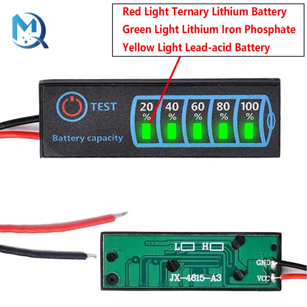 Chumbo ácido Bateria Nível Indicador Tester, LCD Display Medidor Módulo, Capacidade Tensão Medidor, 2S-8S, 18650, Li-ion, Lipo, Lítio, 5-30V