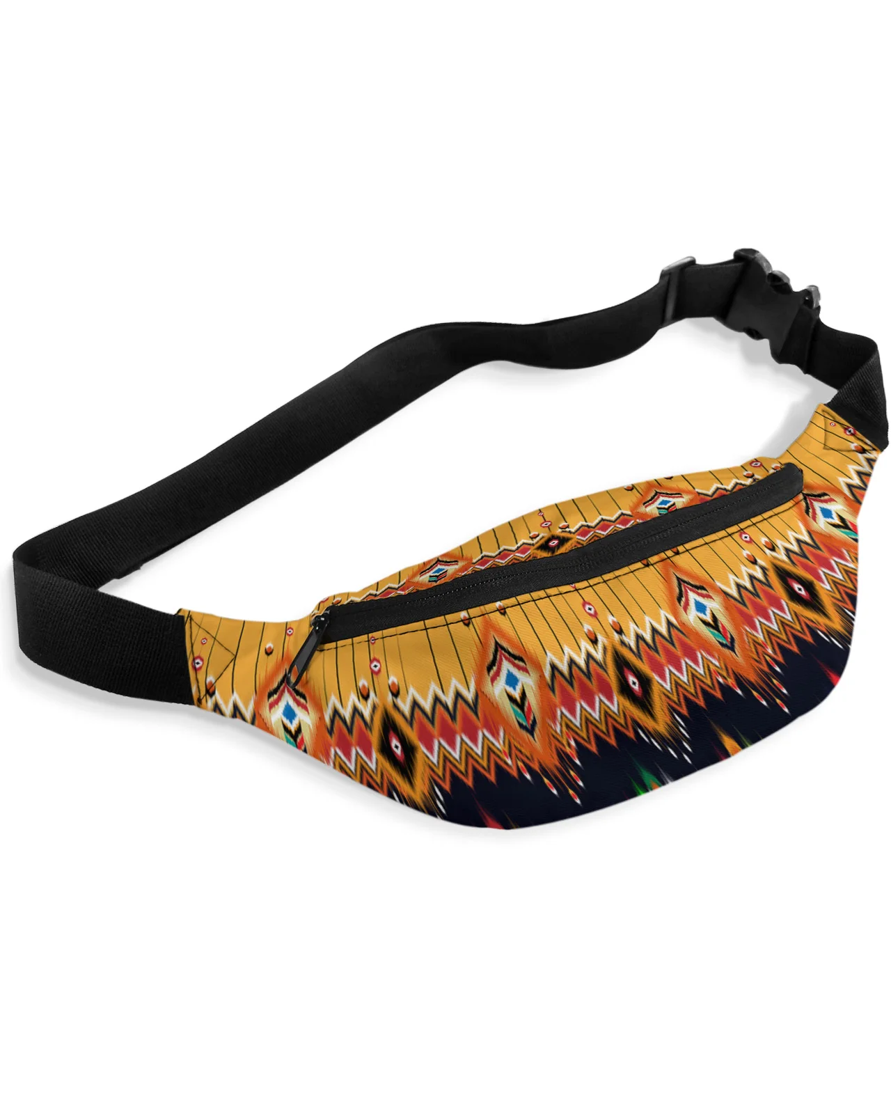 Aztec Style Textures Waist Packs for Women Waterproof Outdoor Sports Waist Bag Unisex Crossbody Shoulder Bag