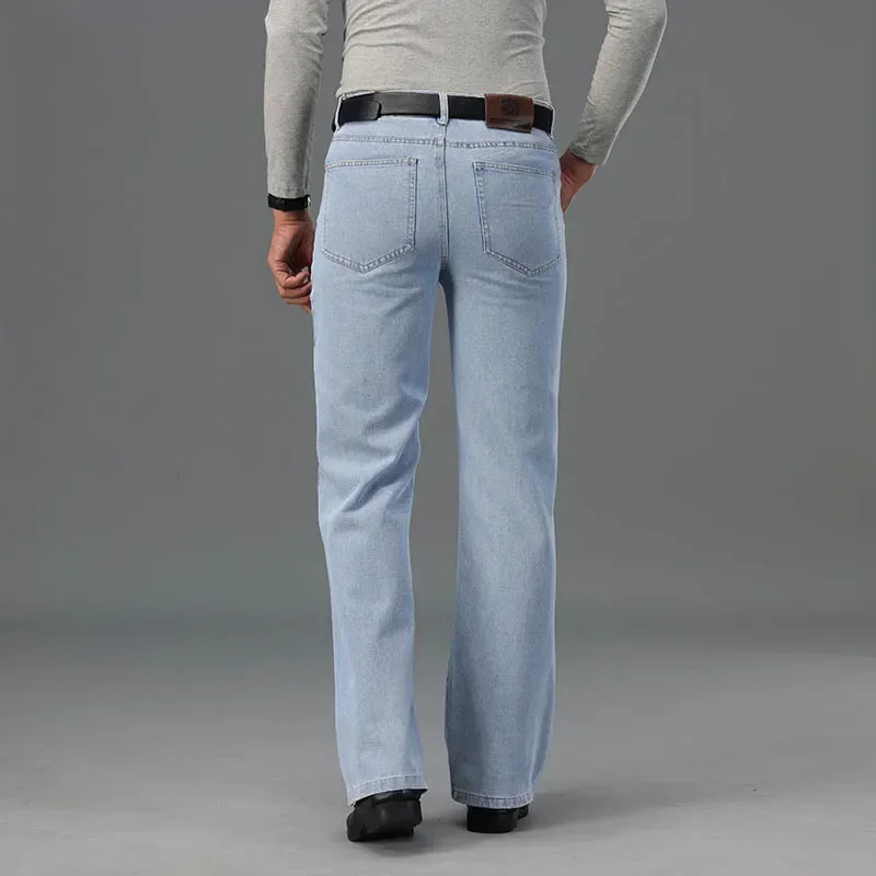 Calça jeans fina solta de cintura alta masculina, calça jeans casual, verão, novo, frete grátis, 2023