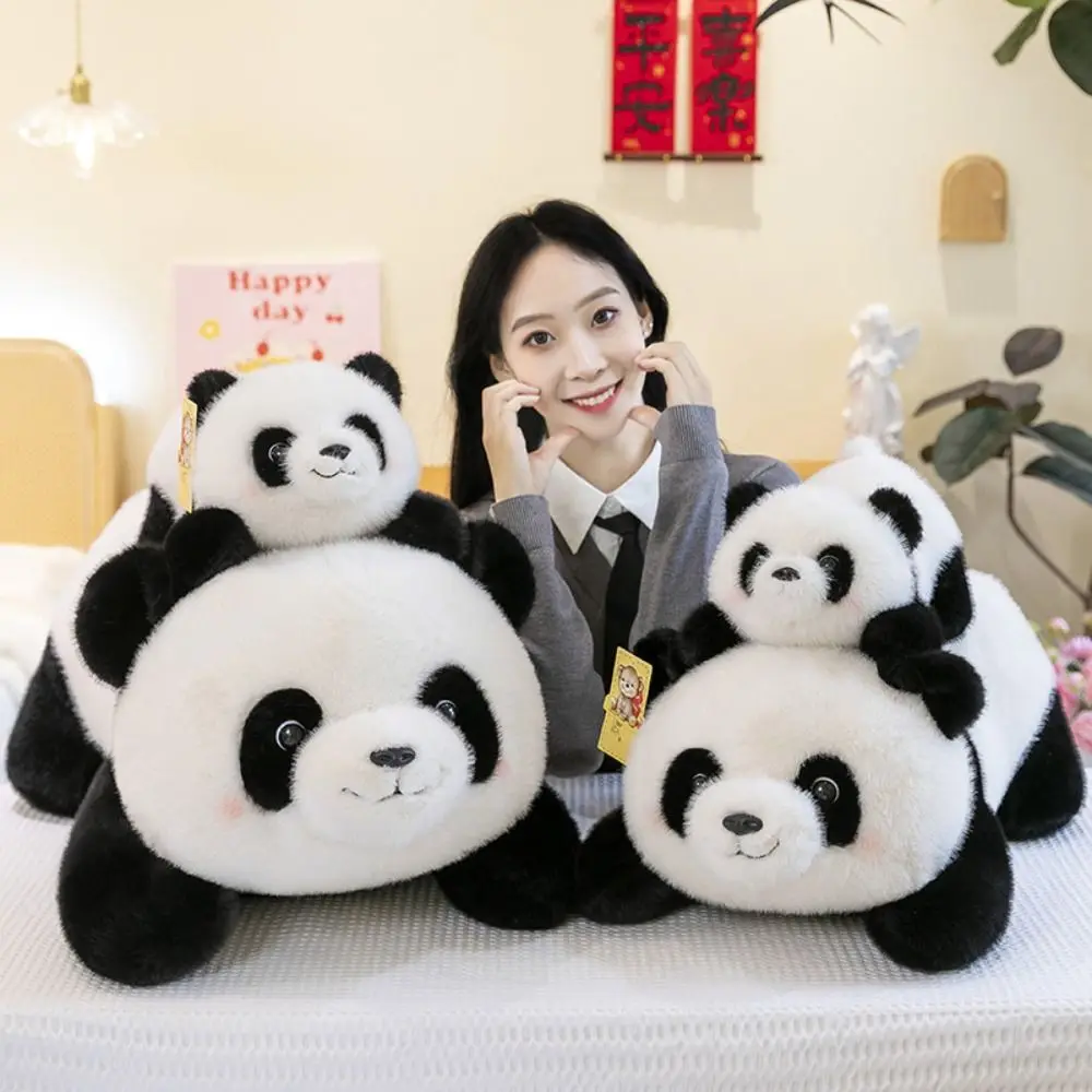 

Sitting Posture Panda Plush Toys Fluffy Crouching Posture Panda Stuffed Doll Cartoon Lovely Soft Panda Plush Doll Children