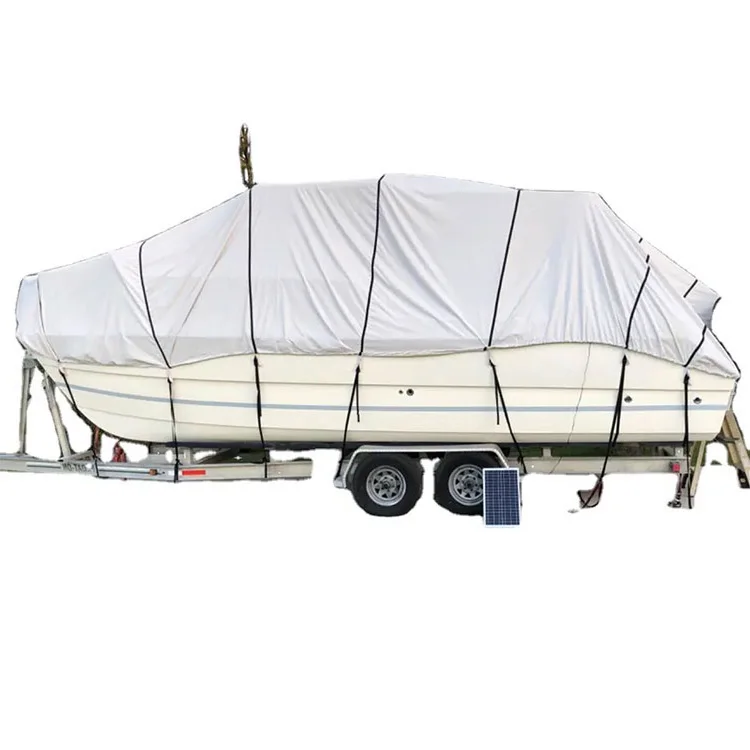 

High Quality Outdoor Uv and Dust Protection 210D Oxford Boat Cover Waterproof Trailer Boat Cover