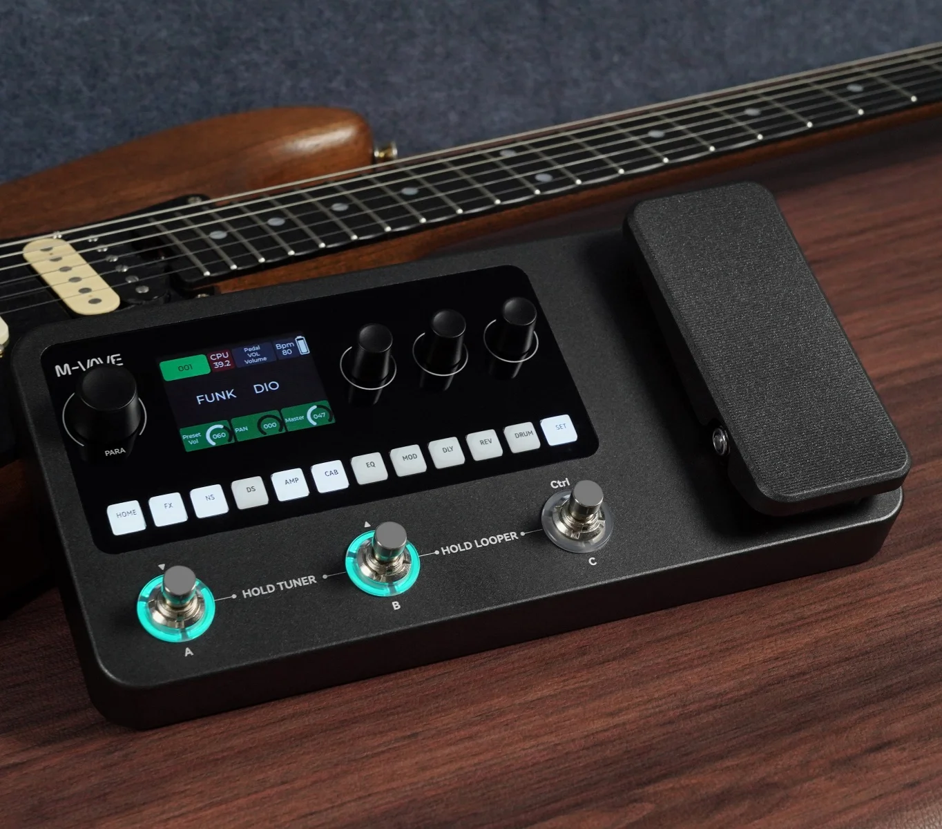 Pedal procesador de efectos de guitarra M-VAVE MK-20, simulaciones de 20 amperios y más de 70 efectos, pedalera multiefectos para guitarra eléctrica y bajo