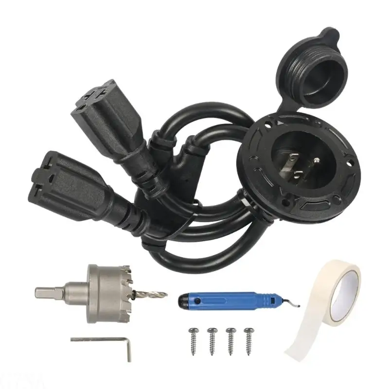 G7NA 12AWG Hochleistungs-Netzkabel mit wasserdichtem Stecker, 125 V, 20 A, NEMA6, einfach zu verwenden für Camping-Anhänger – Detail 4