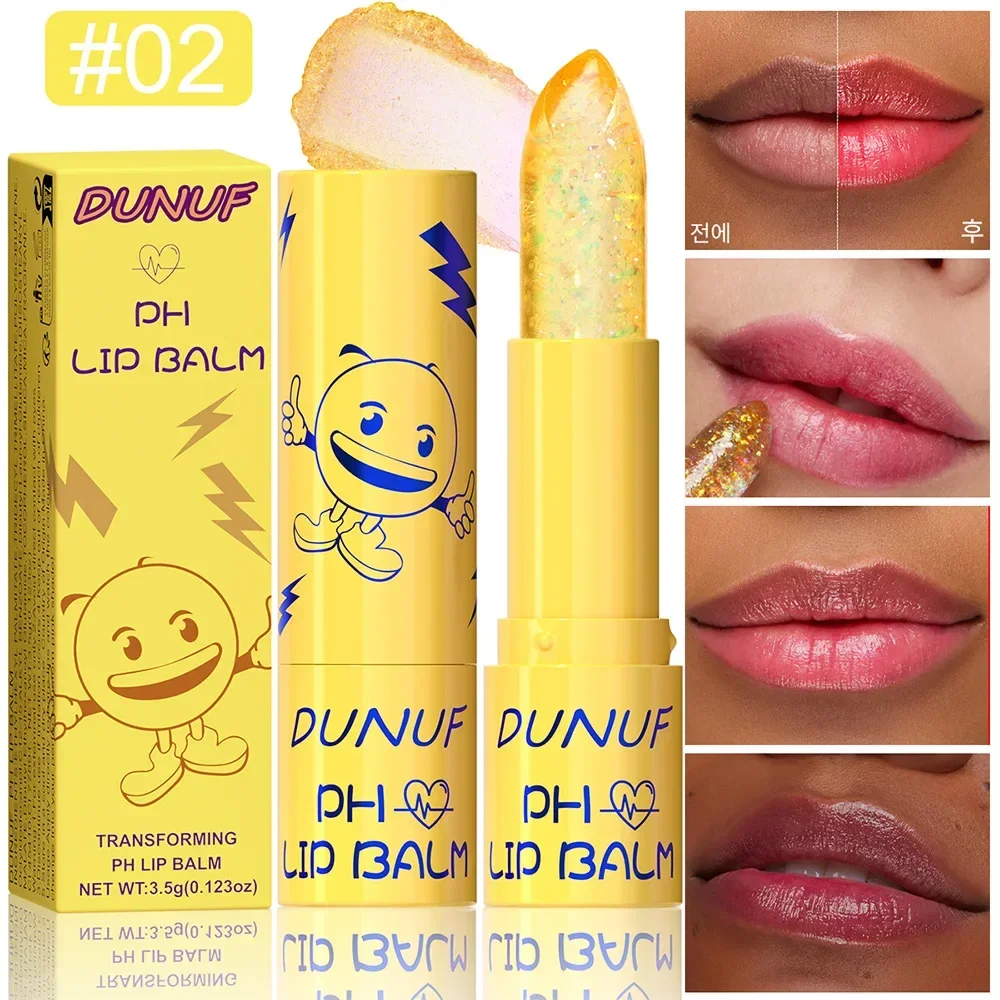 DUNUF PH-Bálsamo Hidratante Labial, Brilho Labial, Hidratante Frutado, Abacate, Longa Duração, Cuidados Lábios, Rosa Claro, Tint