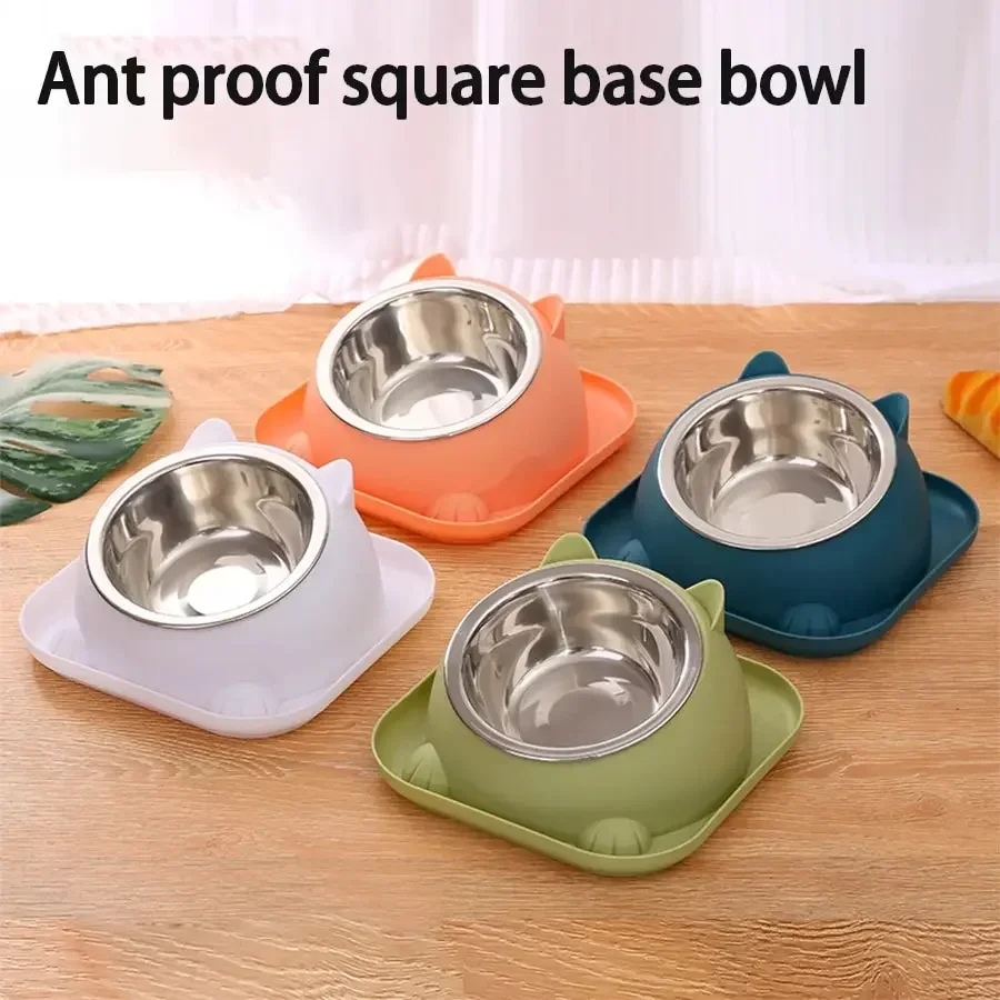 Fun Shaped Anti Tipping Cat Bowl With Added Water to Prevent Ants