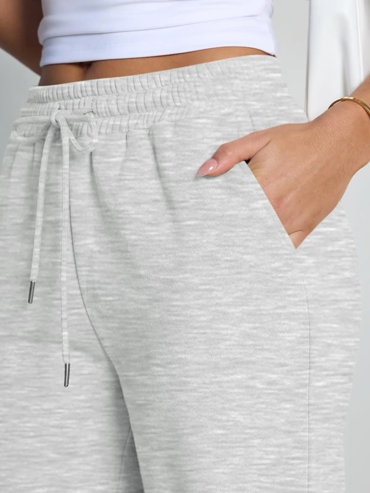 2026 New Harajuku Wide Leg Sweatpants Women Streetwear Baggy Oversize Gray Sports Pants Woman Drawstring Casual Joggers Trousers image 5