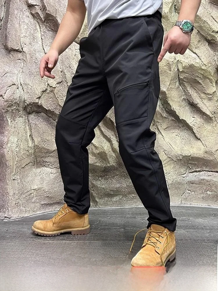 

Waterproof Fce Lined Outdoor Casual Men's Pants 3D Tailoring Soft ell Trousers GM Series Youth Spring Polyester Fiber