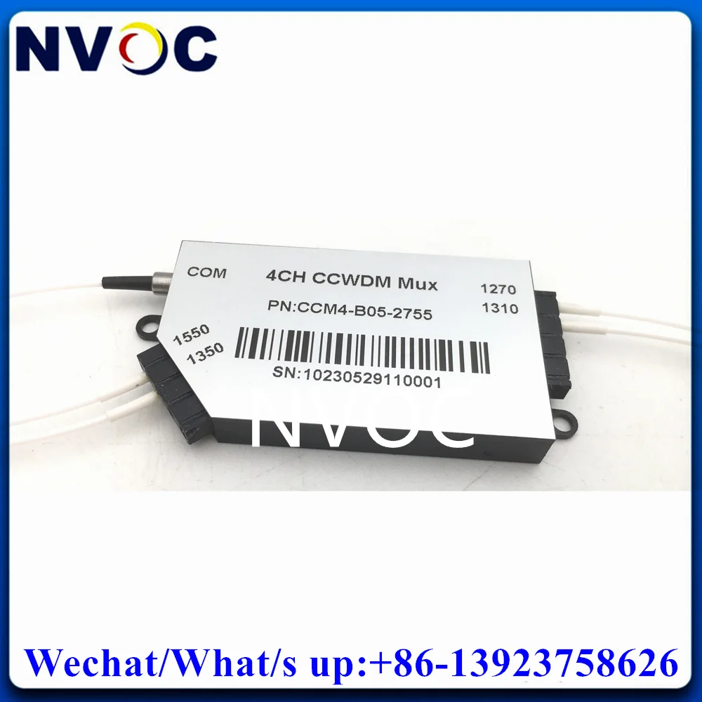 1*4 CCWDM 1450-1270-1590-1350nm Mini CWDM Multiplexer,4ch Compact CWDM Mux Module with 0.9mm 0.5M ST Connector and FC COM Port