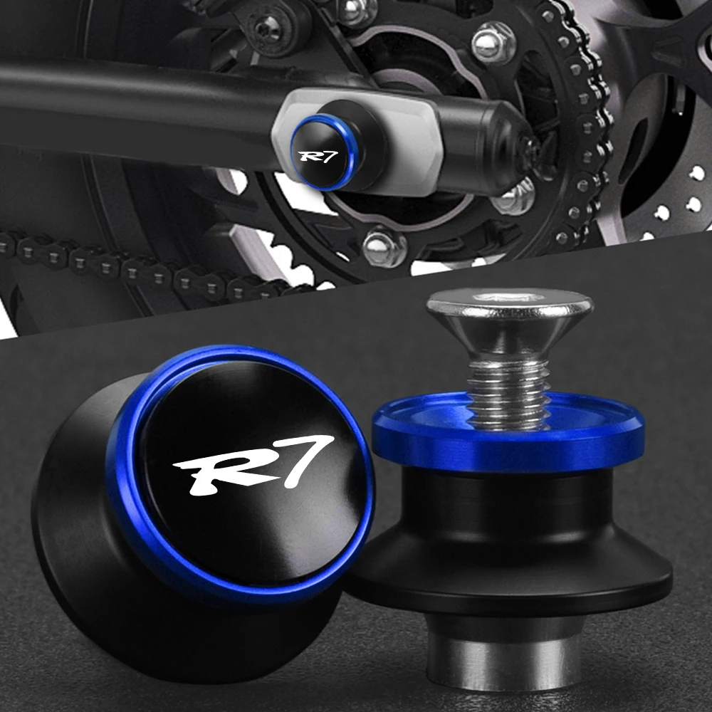 For YAMAHA R7 YZFR7 YZF R7 R 7 2021 2022 2023 2024 Motorcycle Accessories CNC Aluminum 6mm Swingarm Spools Slider Stand Screws