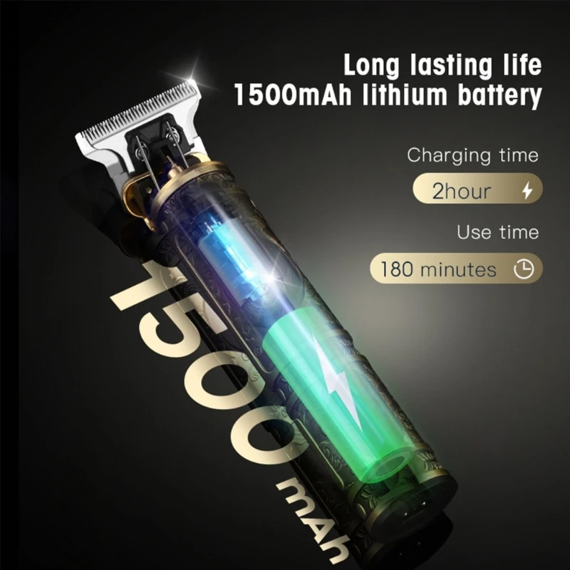 Máquina cortar cabelo a óleo retrô, salão cabeleireiro, esculpida, elétrica, para casa, carregamento usb, dropshipping