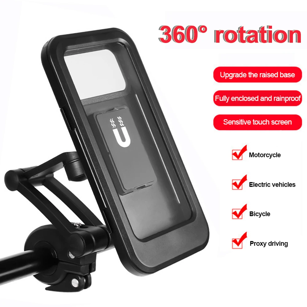 360° Adjustable Motorcycle Mobile Phone Navigation Holder Universal Waterproof for Bike Bicycle Cellphone Holder Universal