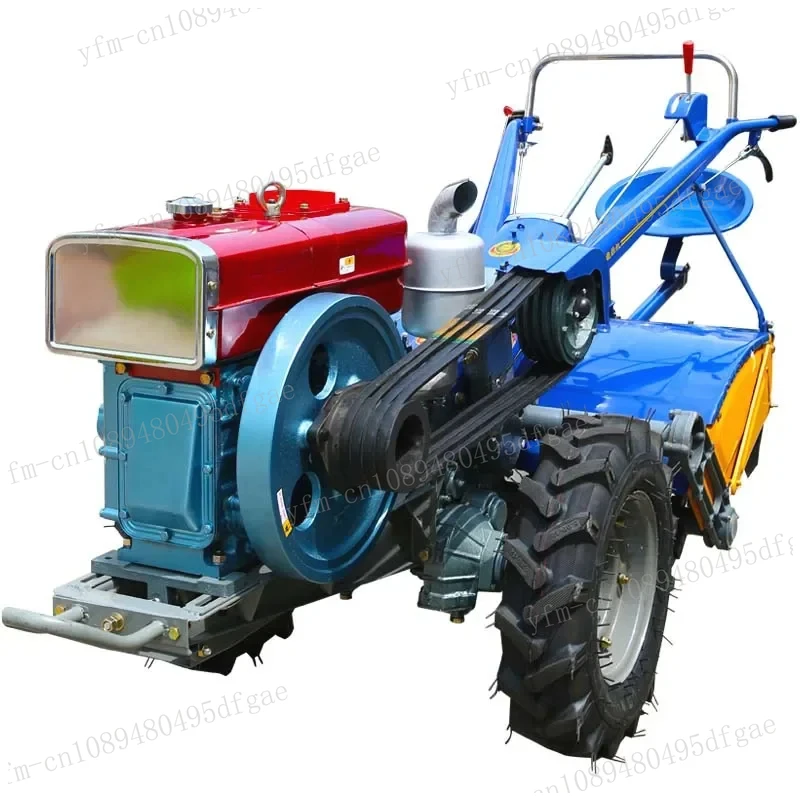 22 Power Tiller Hand Walking Behind Tractor with rotary tiller