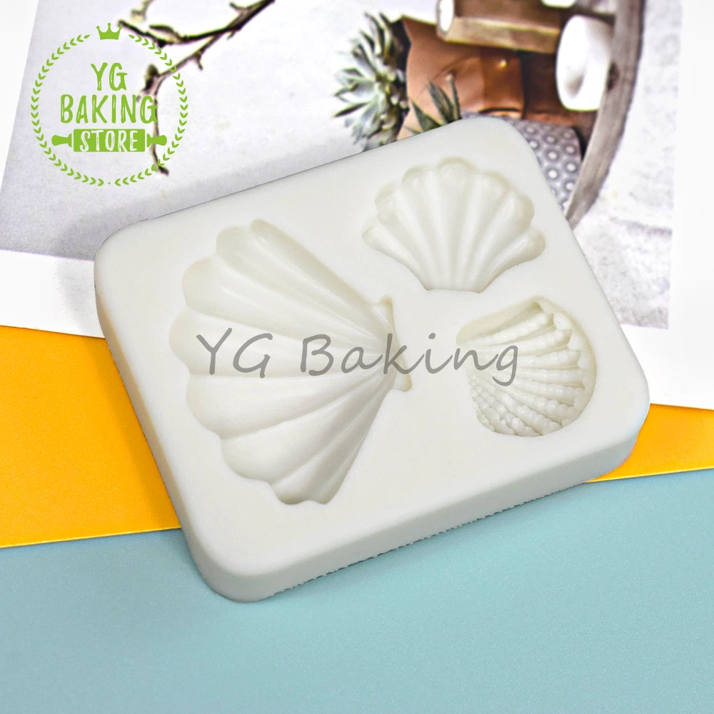 Dorica Small Seashell Design stampo in Silicone 3D cioccolato fondente stampo fai da te argilla forma strumenti per decorare torte accessori per la