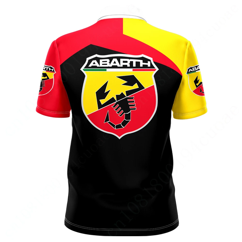 Abarth-T-shirt Harajuku à manches courtes pour hommes, vêtements à séchage rapide, vêtements de golf animés, t-shirt décontracté, polos et