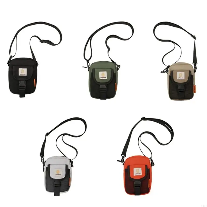 

Fashionable Unisex Nylon Crossbody Bag for Outdoor Activity Harajuku Sporty Small Shoulder Pouches Phone Holder Purse