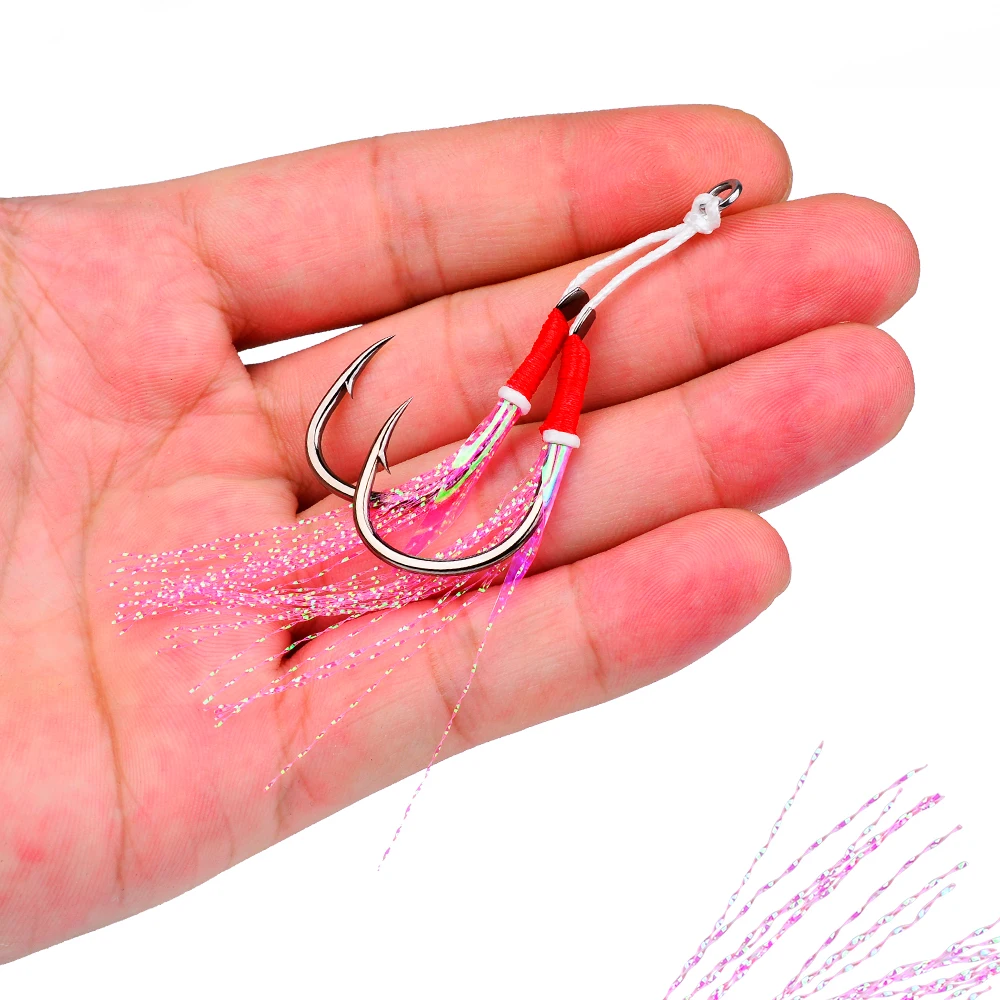 fishing accessories Fishing tackle Sea Fishing hook High Carbon Steel Jigging Assist Hook 11/13/15/16/17/18/19/20 5pairs/bag