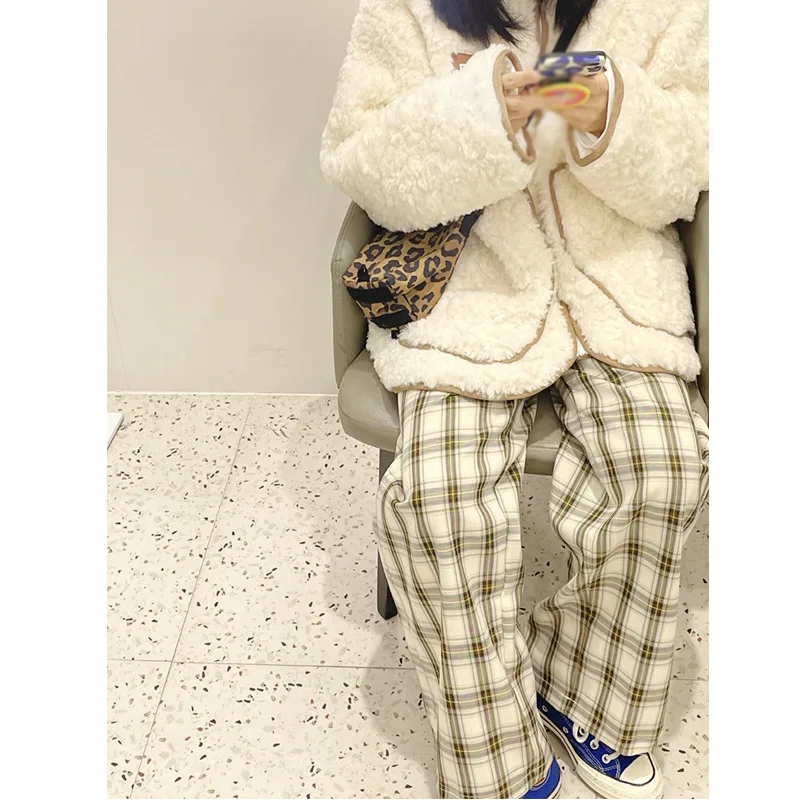 Winter Lamb Velvet Jacket Women's Furry Fur and Fur In One Fashion Thick Plus Velvet Lamb's Wool Jacket Women's Cotton Jacket