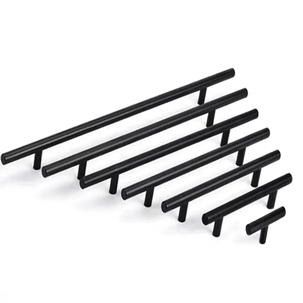 20 Pack Cabinet Pulls Matte Black Stainless Steel Kitchen Drawer Pulls Cabinet Handles 96/128/160mm Hole Center with Drill