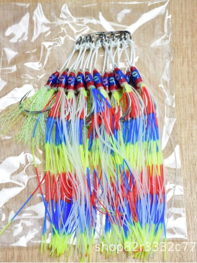 Ganchos de Asistencia con Skirt de Silicona – Juego para Jigging - imagen 2