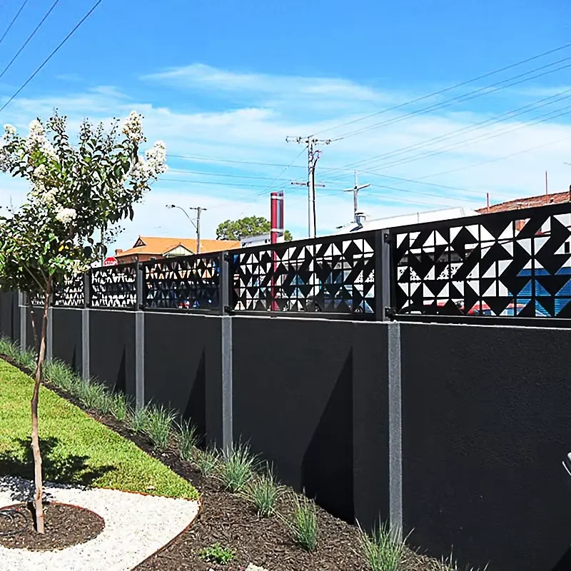 Decorative Metal Cut Panel Courtyard Fence Engraving Aluminum Cut Fence Panels Wall Valla Garden Privacy