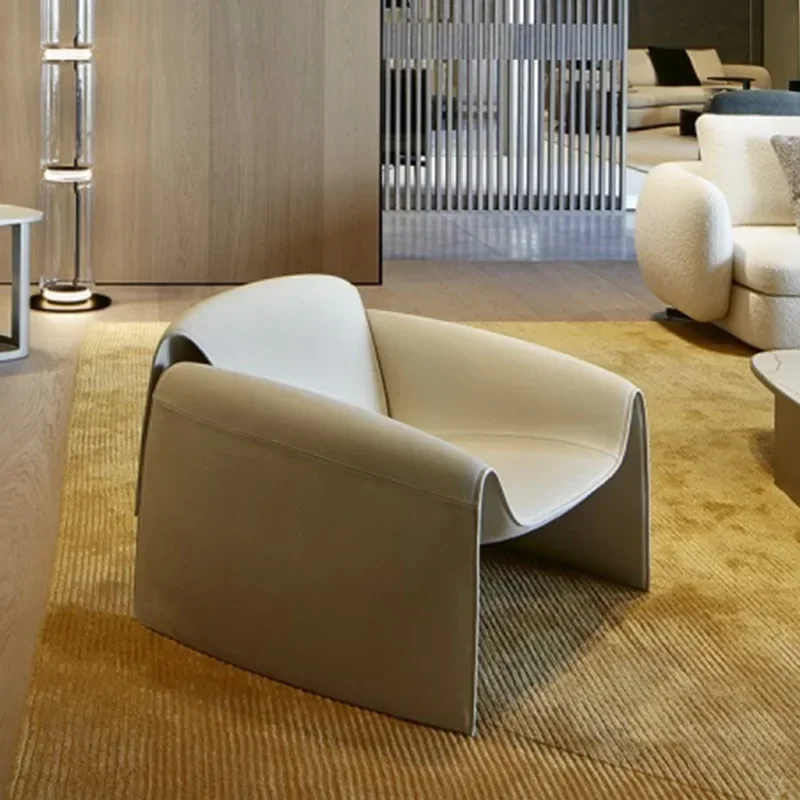 Italian minimalist single sofa chair living room study