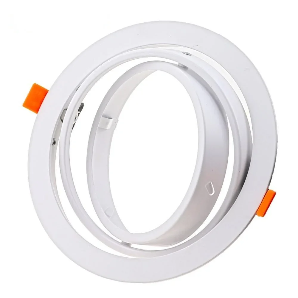 Luz de teto embutida ajustável redonda LED, Spot Bulb Fixture, Downlight para AR111, Cup Bulbs Holder Fitting