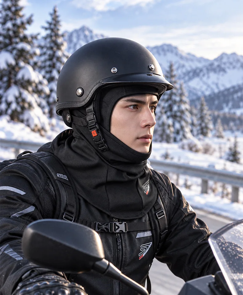 STAR FIELD KNIGHT Fleece Balaclava Motorcycle Face Mask Thermal Windproof Neck Warmer for Winter Riding Cycling Skiing